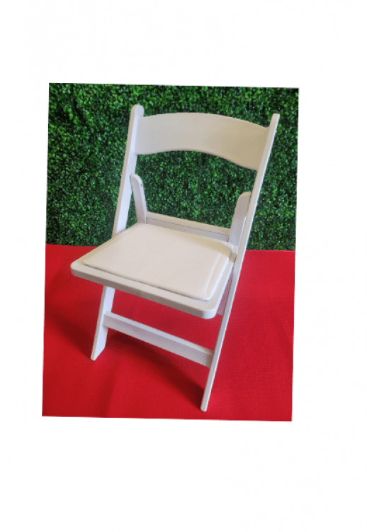 Folding White Resin Chair