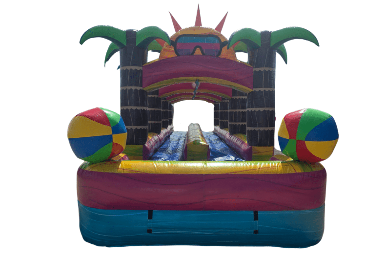 Tropical 2 Lane Slip 'N Slide